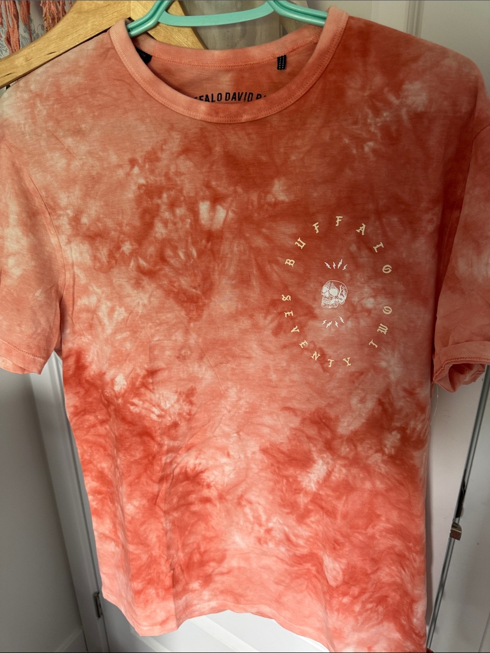 Buffalo David Bitton Coral Tie-Dye Graphic Tee